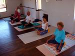 sur les coussins de méditation